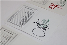 Zach Johnson, Adam Scott & Mark O'Meara Signed Augusta National GC Scorecards JSA ALOA