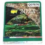 Jon Rahm Signed 2023 Masters Tournament SERIES Badge #Q07676 JSA ALOA
