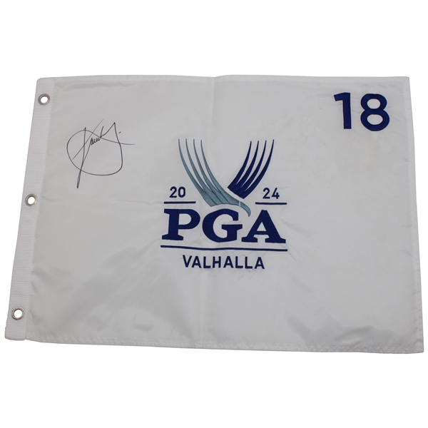 Xander Schauffele Signed 2024 PGA Championship at Valhalla Embroidered Flag JSA ALOA