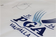 Xander Schauffele Signed 2024 PGA Championship at Valhalla Embroidered Flag JSA ALOA