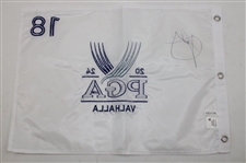Xander Schauffele Signed 2024 PGA Championship at Valhalla Embroidered Flag JSA ALOA
