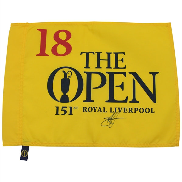 Brian Harmon Signed The Open at Royal Liverpool Flag JSA ALOA