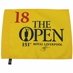 Brian Harmon Signed The Open at Royal Liverpool Flag JSA ALOA