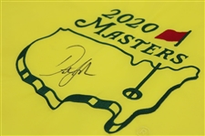 Dustin Johnson Signed 2020 Masters Embroidered Tournament Flag JSA ALOA