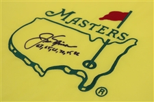 Jack Nicklaus Signed Undated Masters Embroidered Flag w/Years Won JSA ALOA