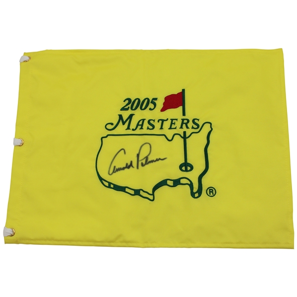 Arnold Palmer Signed 2005 Masters Tournament Embroidered Flag JSA ALOA