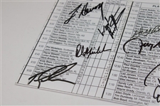 Multi Signed 1996 Friday Pairing Sheet JSA #YY23059