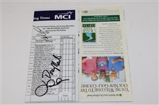 Multi Signed 1996 Friday Pairing Sheet JSA #YY23059