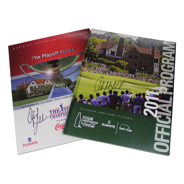 Phil Mickelson Signed 2009 & 2011 Tour Championship Programs JSA ALOA