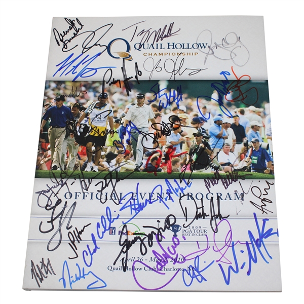 Champion Rory McIlroy & others Multi Signed 2010 Quail Hollow Championship Program - First PGA Tour Win JSA ALOA