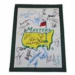 Jack, Phil, Watson & Twenty-Three (23) Champs Signed Undated Masters Garden Flag JSA ALOA