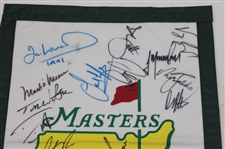 Jack, Phil, Watson & Twenty-Three (23) Champs Signed Undated Masters Garden Flag JSA ALOA