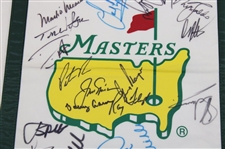 Jack, Phil, Watson & Twenty-Three (23) Champs Signed Undated Masters Garden Flag JSA ALOA