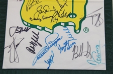 Jack, Phil, Watson & Twenty-Three (23) Champs Signed Undated Masters Garden Flag JSA ALOA