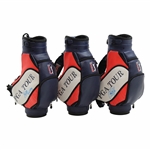 Larry Mize, Mike Weir & Sandy Lyle Signed PGA Tour Mini Golf Bags JSA ALOA