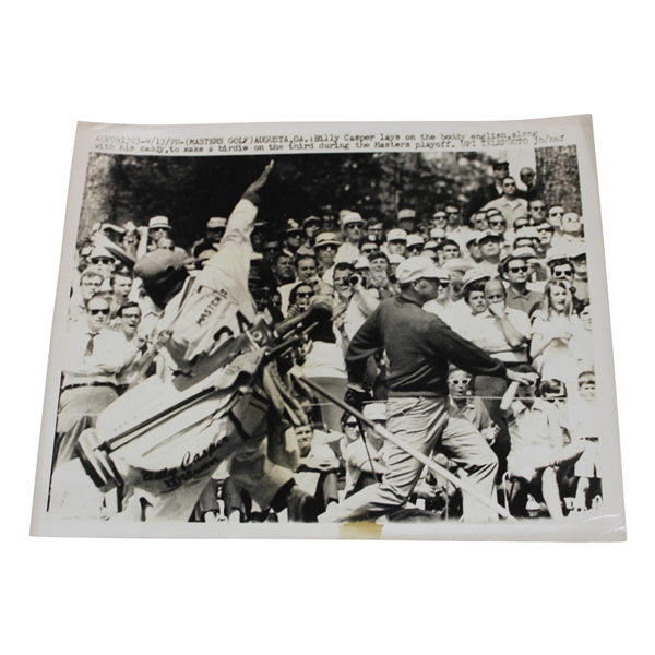 Billy Casper 1970 Masters Wire Photo