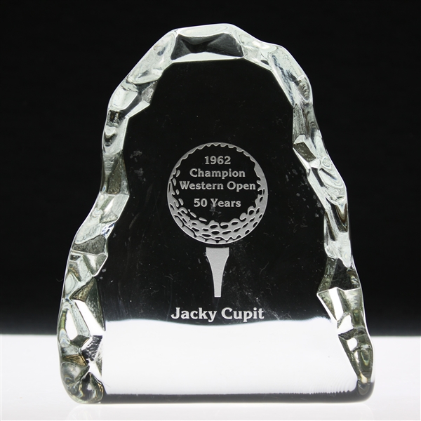 Jacky Cupits 1962 Western Open Glass 50th Anniversary Trophy