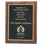 Jacky Cupits Legends Of East Texas Golf Plaque
