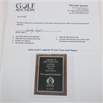 Jacky Cupit's Legends Of East Texas Golf Plaque
