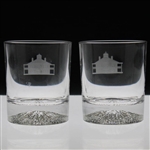 Two (2) Augusta National Golf Club Clubhouse Rocks Glasses