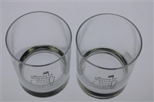 Two (2) Augusta National Golf Club Logo Rocks Glasses