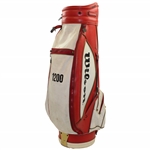 Gene Sarazen Signed Wilson 1200 Red & White Full Size Golf Bag JSA ALOA