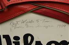 Gene Sarazen Signed Wilson 1200 Red & White Full Size Golf Bag JSA ALOA