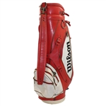 Gene Sarazen Signed Wilson 1200 Red & White Full Size Golf Bag JSA ALOA