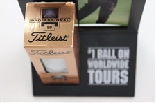 Classic Titleist Advertising Tiger Woods Countertop Display w/Sleeve Pro-90 Golf Balls
