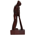 Ben Hogan Styled Mid-Swing Sequence Wooden Golfer Statue 