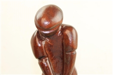Ben Hogan Styled Mid-Swing Sequence Wooden Golfer Statue 