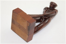 Ben Hogan Styled Mid-Swing Sequence Wooden Golfer Statue 