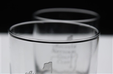 Two (2) Augusta National Golf Club Logo Rocks Glasses