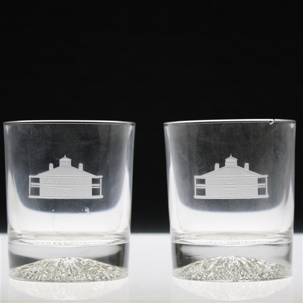 Two (2) Augusta National Golf Club Clubhouse Rocks Glasses