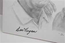 Ben Hogan, Arnold Palmer & Jack Nicklaus Signed 'The Boys of Summer' by Artist Goodman JSA ALOA