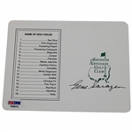 Gene Sarazen Signed Augusta National Scorecard PSA/DNA #F40613