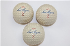 1942 Ben Hogan LA Open Photo & Three (3) Hogan Balls w/Hogan Signed Shady Oaks Receipt JSA ALOA