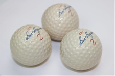 1942 Ben Hogan LA Open Photo & Three (3) Hogan Balls w/Hogan Signed Shady Oaks Receipt JSA ALOA