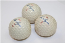1942 Ben Hogan LA Open Photo & Three (3) Hogan Balls w/Hogan Signed Shady Oaks Receipt JSA ALOA