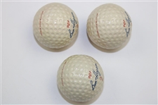 1942 Ben Hogan LA Open Photo & Three (3) Hogan Balls w/Hogan Signed Shady Oaks Receipt JSA ALOA