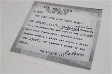 1942 Ben Hogan LA Open Photo & Three (3) Hogan Balls w/Hogan Signed Shady Oaks Receipt JSA ALOA