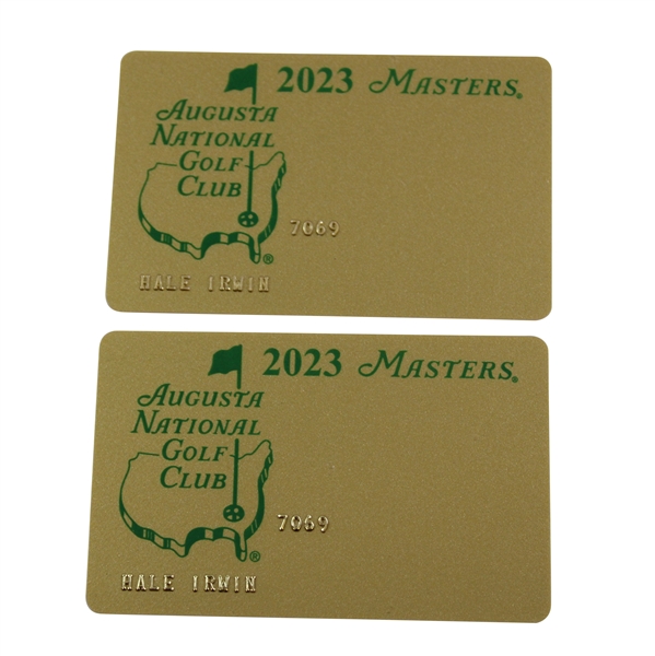 Hale Irwins Pair of 2023 Masters Tournament Credit Cards