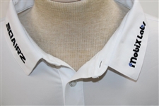 John Daly Signed Personal Straight Down White Performance 3XL Shirt w/Sponsors JSA ALOA