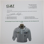 John Daly Signed Personal Straight Down White Performance 3XL Shirt w/Sponsors JSA ALOA