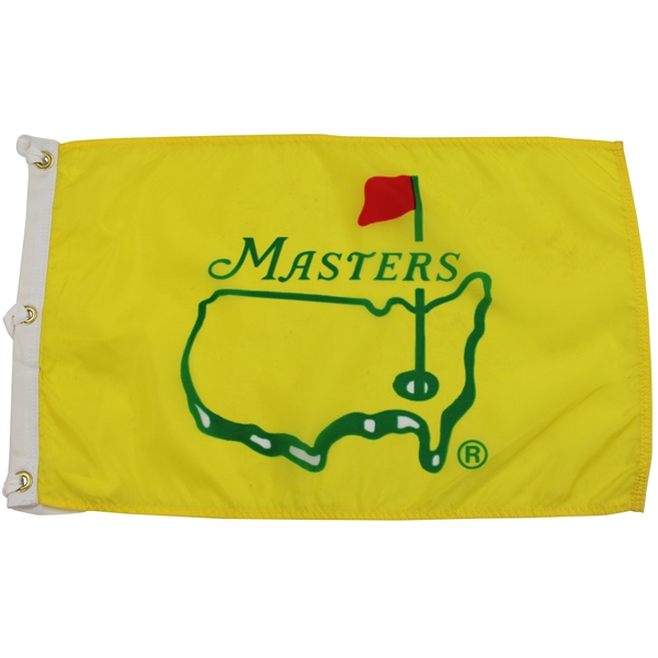Classic 1995 Masters Tournament Yellow Screen w/ Green Logo Outline Flag
