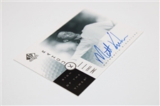 Matt Kuchar Signed 2001 Upper Deck Sign Of The Times Card