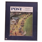 1952 Saturday Evening Post Magazine Golf Theme Cover - Framed