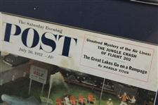 1952 Saturday Evening Post Magazine Golf Theme Cover - Framed