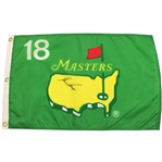 Gary Player Signed 1994 Masters Tournament Emerald Green w/Yellow Logo Center Flag JSA ALOA