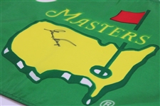 Gary Player Signed 1994 Masters Tournament Emerald Green w/Yellow Logo Center Flag JSA ALOA